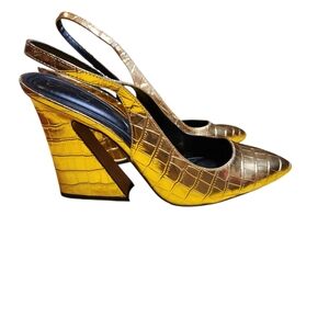 Jessica Simpson Gold Elegant Heels